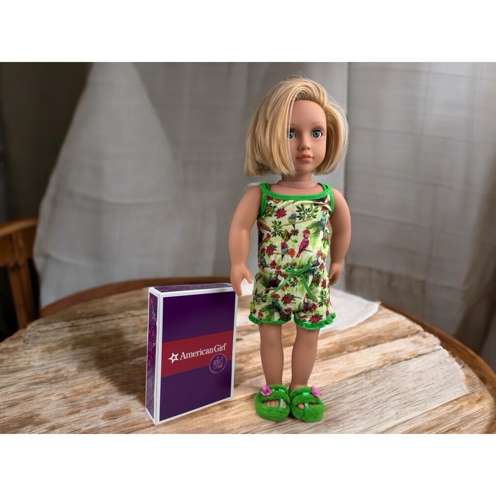 American Girl 2016 GOTY Lea's Rainforest Dream Pajamas (PJ, Sandals) Retired NIB